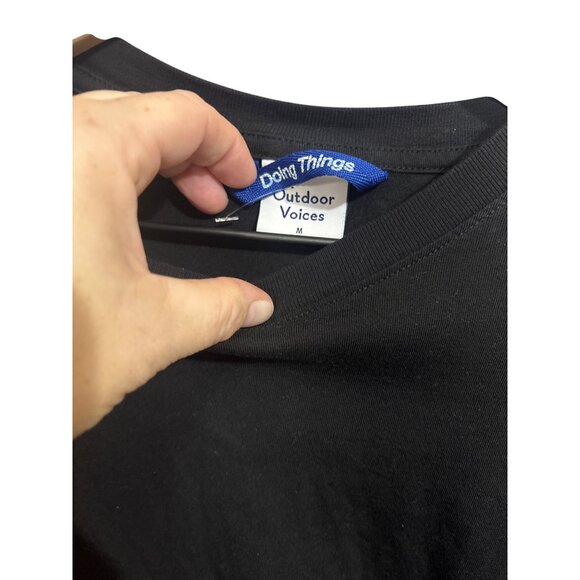 Outdoor Voices Black Long-Sleeve Crewneck Womens Shirt Size M - Picture 2 of 4